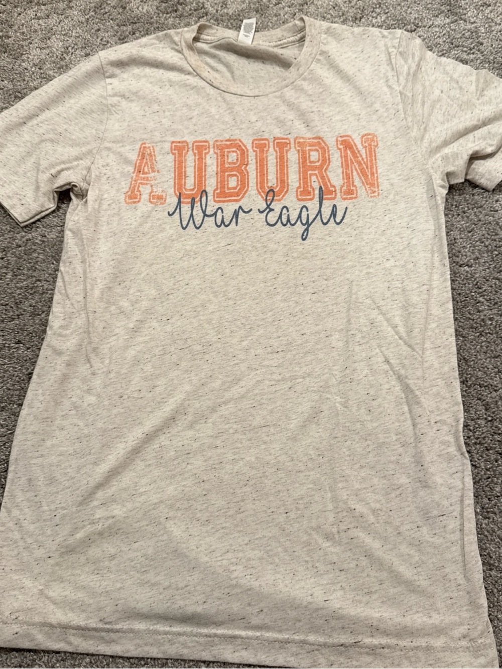 Bella Canvas Cream Auburn "War Eagle" Short Sleeve Tee